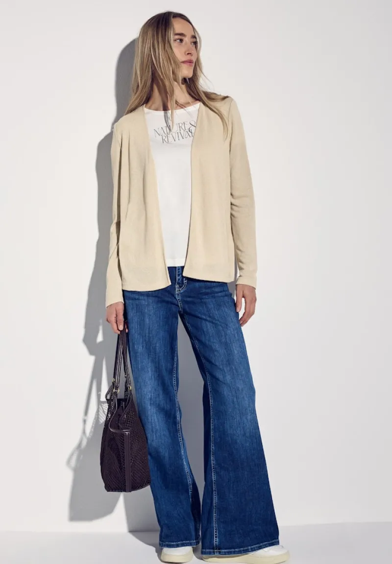 Street One Pullover & Sweatshirts*Strick-Look Jacke cotton beige