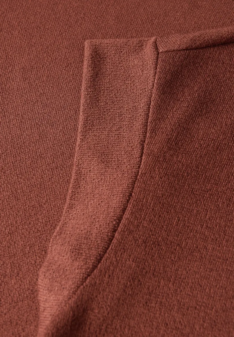 STREET ONE STUDIO Kleider*Strick-Look Kleid sienna brown