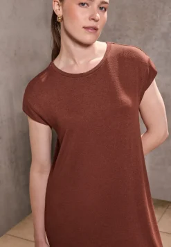 STREET ONE STUDIO Kleider*Strick-Look Kleid sienna brown