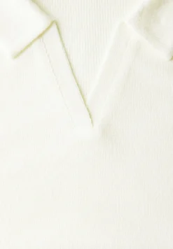 Street One Shirts*Strick-Look Poloshirt off white