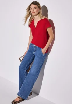 Street One Shirts*Strick-Look Shirt glory red