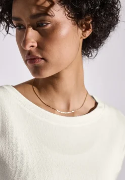 Street One Shirts*Strick-Look Shirt off white