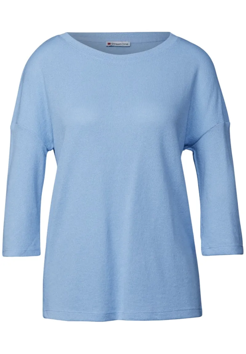 Street One Shirts*Strick-Look Shirt serenity blue