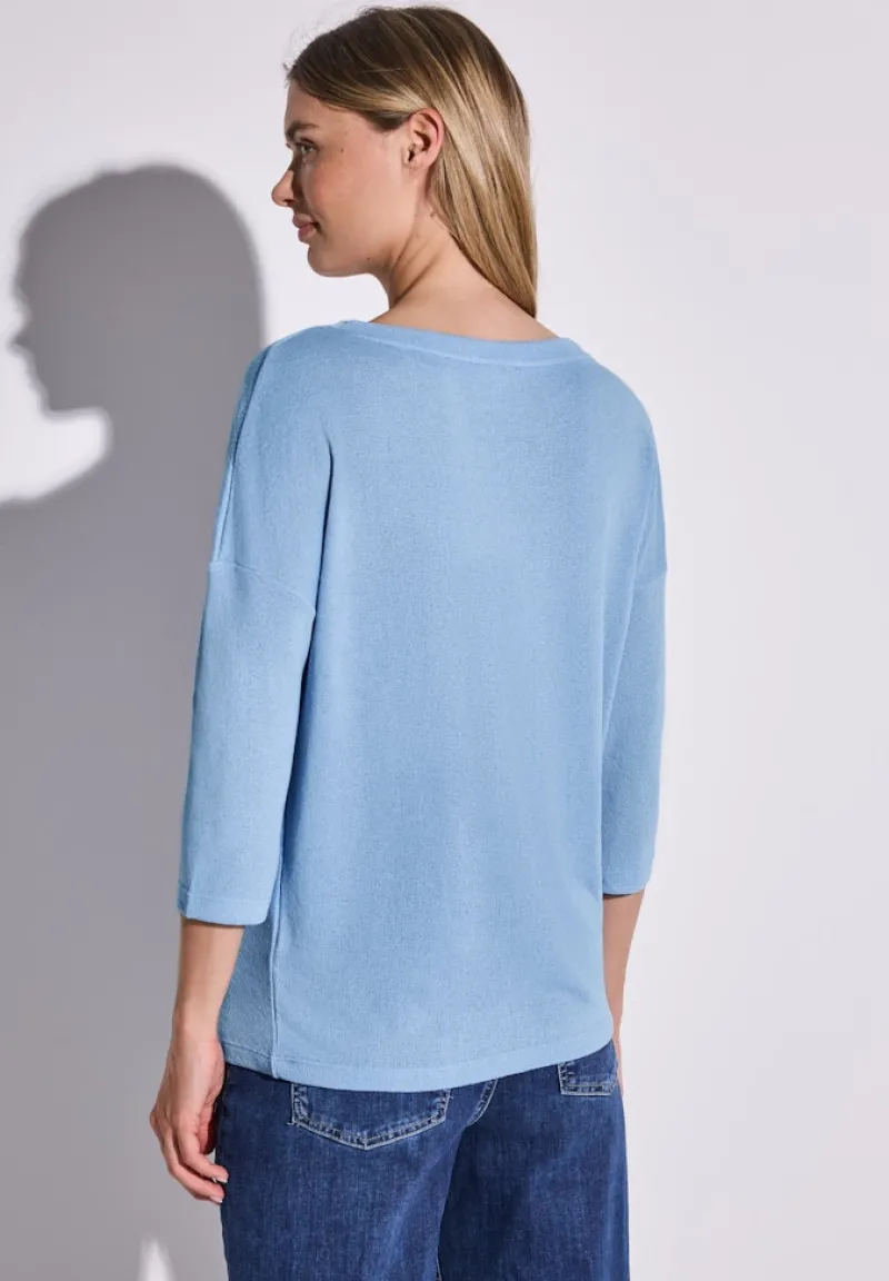 Street One Shirts*Strick-Look Shirt serenity blue