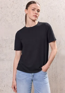 STREET ONE STUDIO Shirts*Strick-Look T-Shirt dark void blue