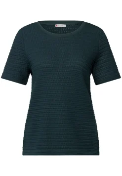 Street One Shirts*Strick-Look T-Shirt hunter green