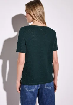 Street One Shirts*Strick-Look T-Shirt hunter green