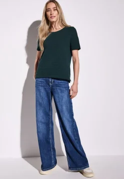 Street One Shirts*Strick-Look T-Shirt hunter green