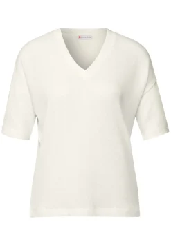 Street One Shirts*Strick-Look T-Shirt off white