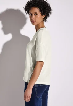 Street One Shirts*Strick-Look T-Shirt off white