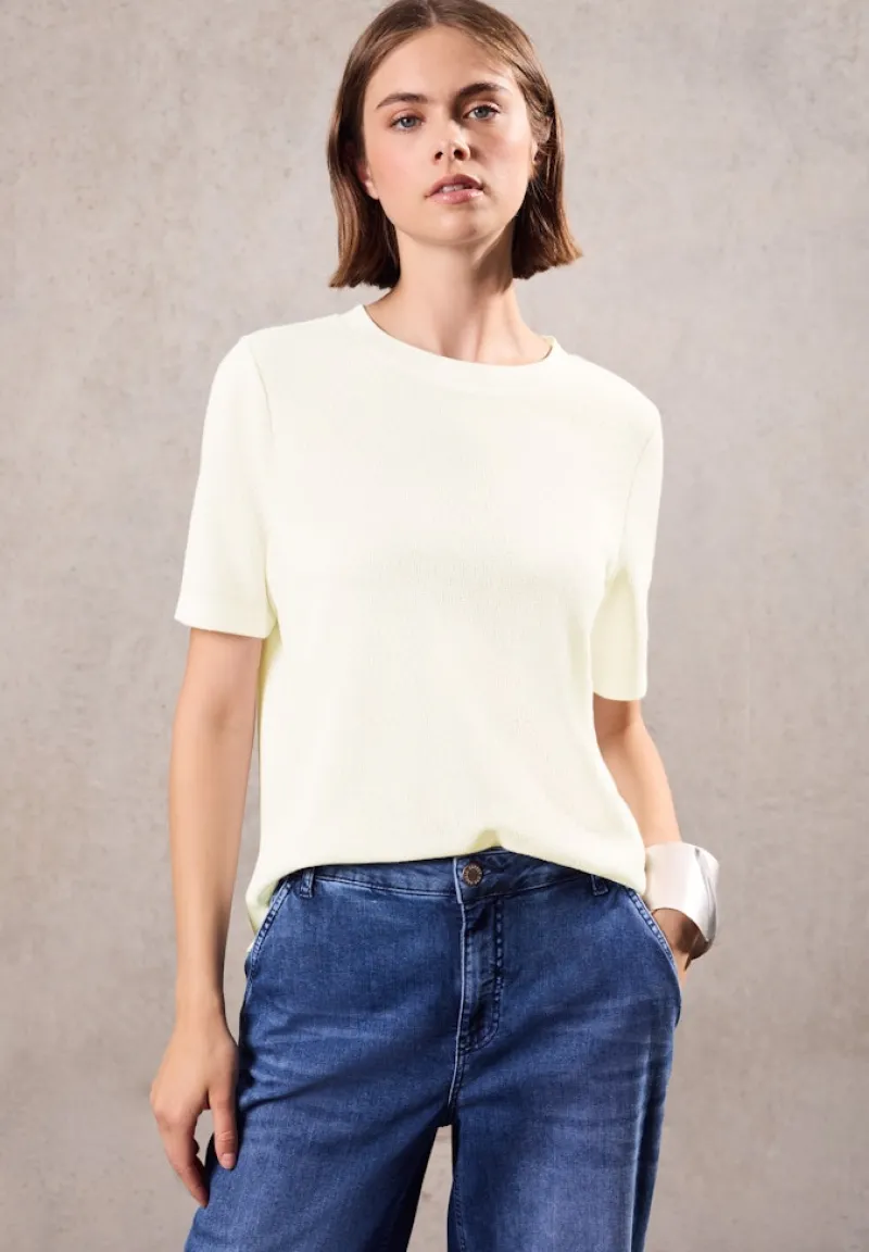STREET ONE STUDIO Shirts*Strick-Look T-Shirt off white