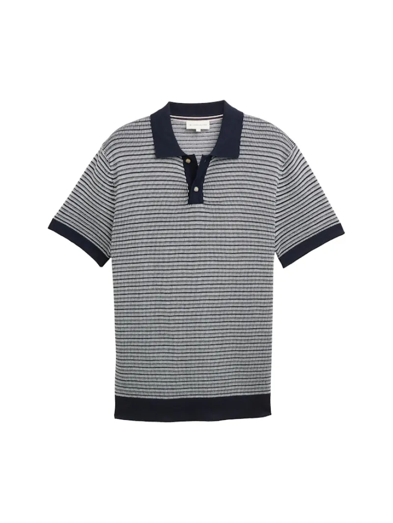 Tom Tailor Shirts|Big Boys*Strick-Poloshirt aus Baumwolle navy white fancy stripe