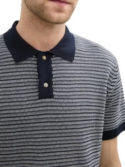 Tom Tailor Shirts|Big Boys*Strick-Poloshirt aus Baumwolle navy white fancy stripe