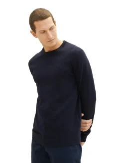 Tom Tailor Big Boys|Pullover & Sweatshirts*Strickpullover aus Baumwolle knitted navy melange