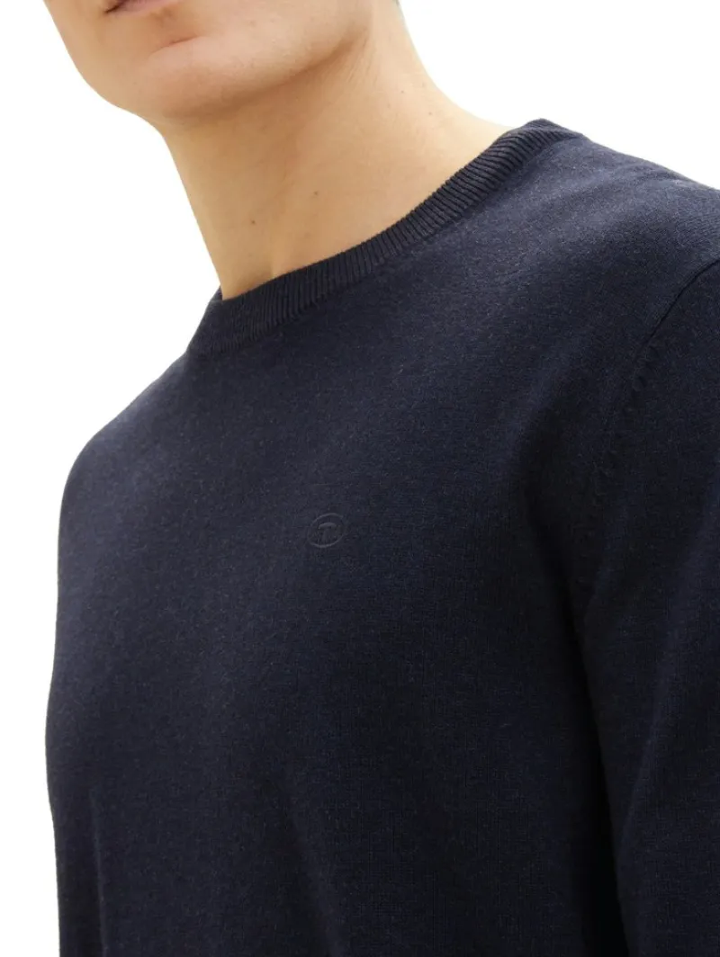 Tom Tailor Big Boys|Pullover & Sweatshirts*Strickpullover aus Baumwolle knitted navy melange
