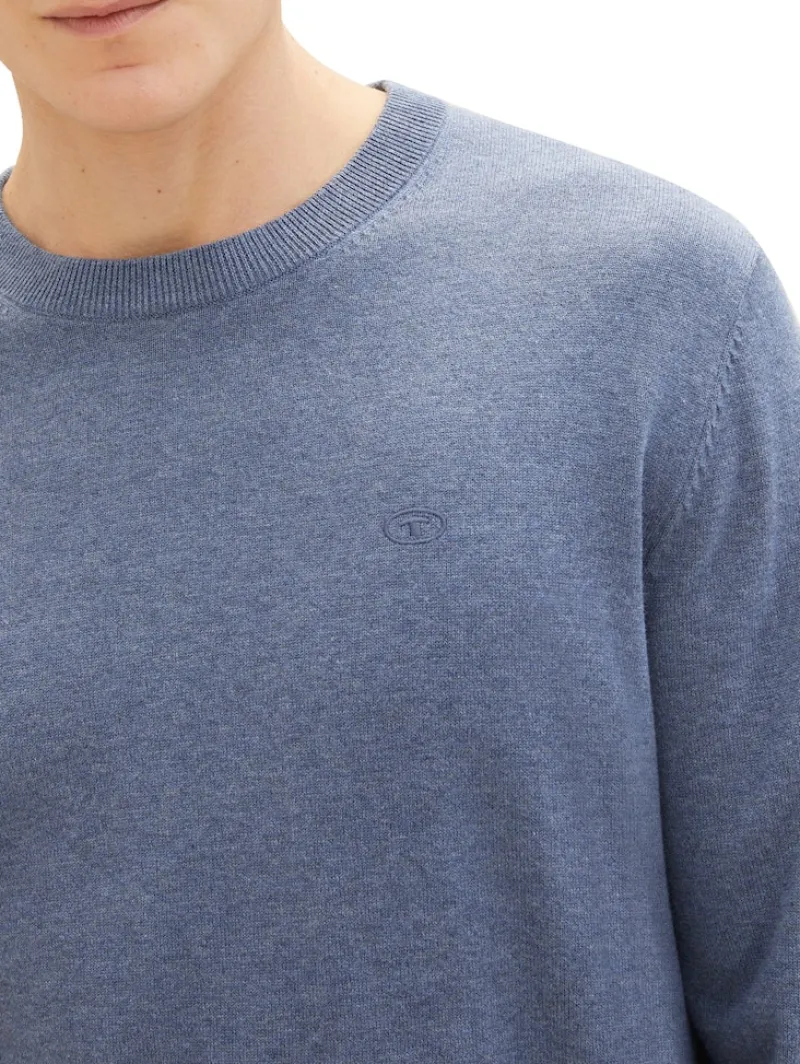 Tom Tailor Pullover & Sweatshirts|Big Boys*Strickpullover aus Baumwolle vintage indigo blue melange