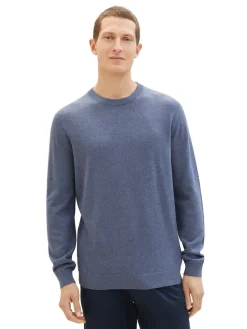 Tom Tailor Pullover & Sweatshirts|Big Boys*Strickpullover aus Baumwolle vintage indigo blue melange