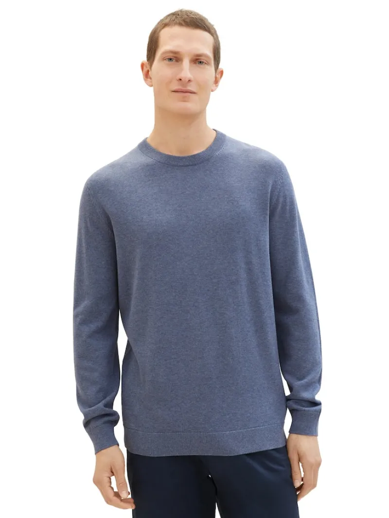 Tom Tailor Pullover & Sweatshirts|Big Boys*Strickpullover aus Baumwolle vintage indigo blue melange