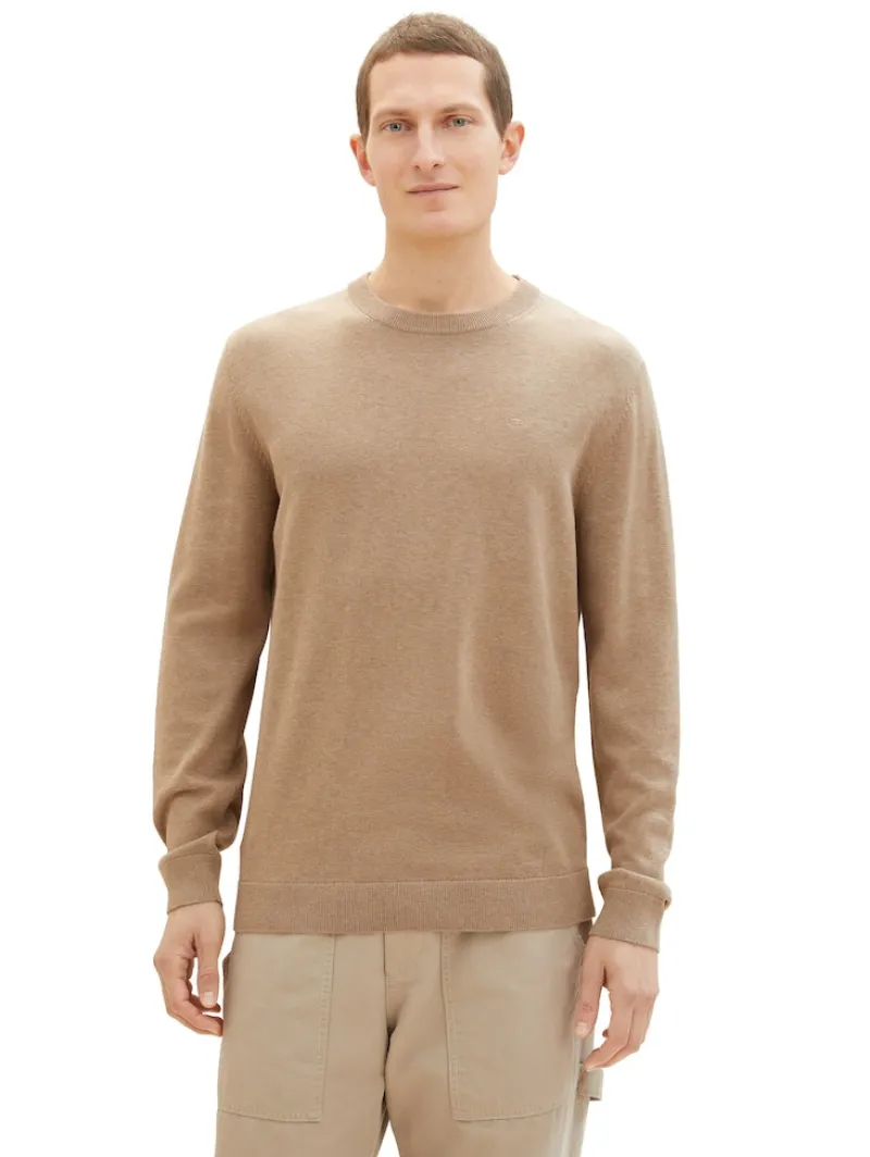 Tom Tailor Pullover & Sweatshirts|Big Boys*Strickpullover aus Baumwolle hazel brown melange