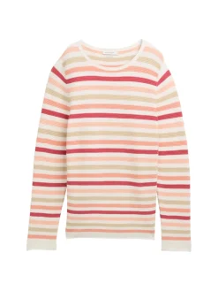 Tom Tailor Pullover & Sweatshirts*Strickpullover aus Bio-Baumwolle peachy knit stripe design