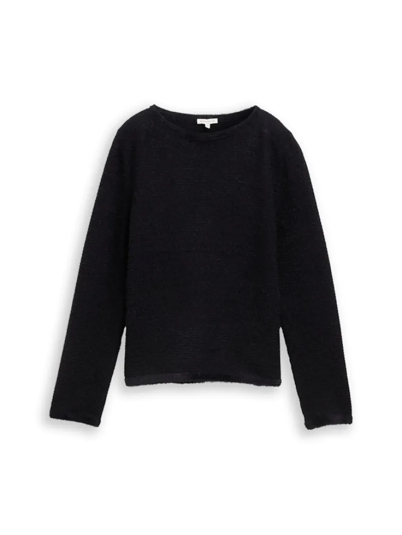 Tom Tailor Pullover & Sweatshirts*Strickpullover aus Federgarn black stripe with featheryarn