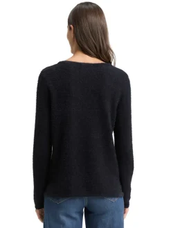 Tom Tailor Pullover & Sweatshirts*Strickpullover aus Federgarn black stripe with featheryarn