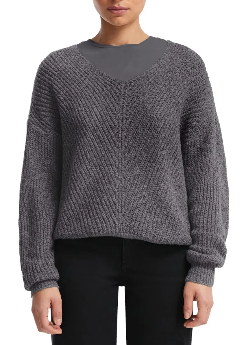 QS Pullover & Sweatshirts*Strickpullover Grau