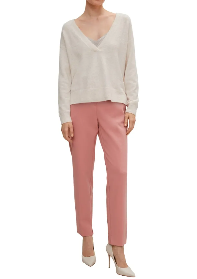 Comma Pullover & Sweatshirts*Strickpullover mit Alpaka creme