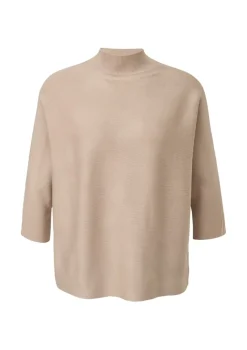 Comma Pullover & Sweatshirts*Strickpullover mit Inserts Beige