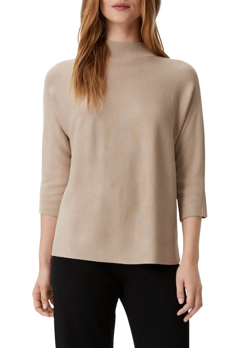 Comma Pullover & Sweatshirts*Strickpullover mit Inserts Beige
