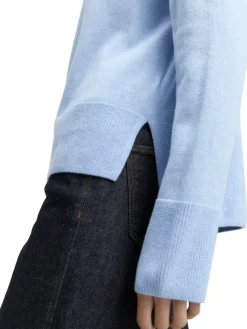 Tom Tailor Pullover & Sweatshirts*Strickpullover mit Kaschmir-Anteil light fjord blue melange