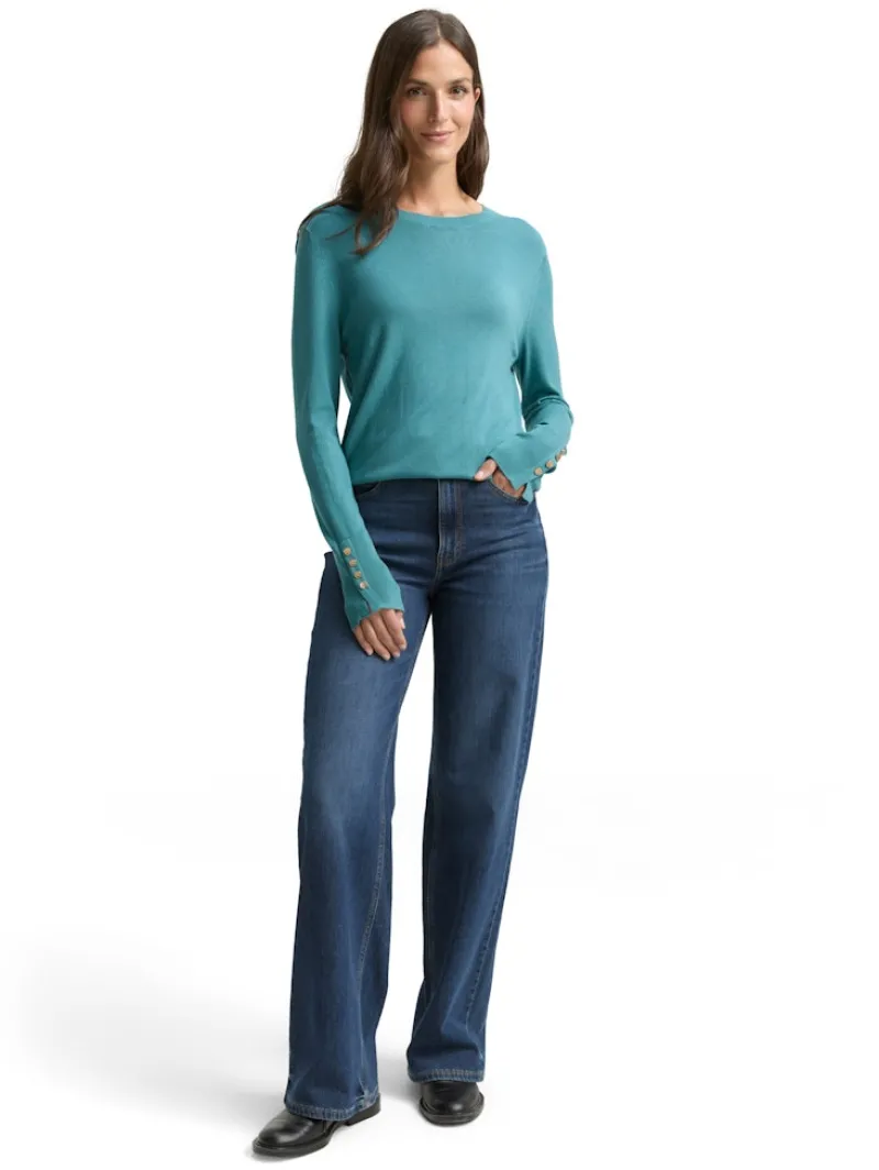 Tom Tailor Pullover & Sweatshirts*Strickpullover mit Knopf-Details tropical teal