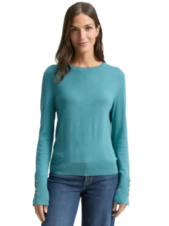 Tom Tailor Pullover & Sweatshirts*Strickpullover mit Knopf-Details tropical teal