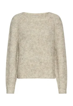 Camel Active Pullover & Sweatshirts*Strickpullover mit Rundhalsausschnitt Light Grey Melange