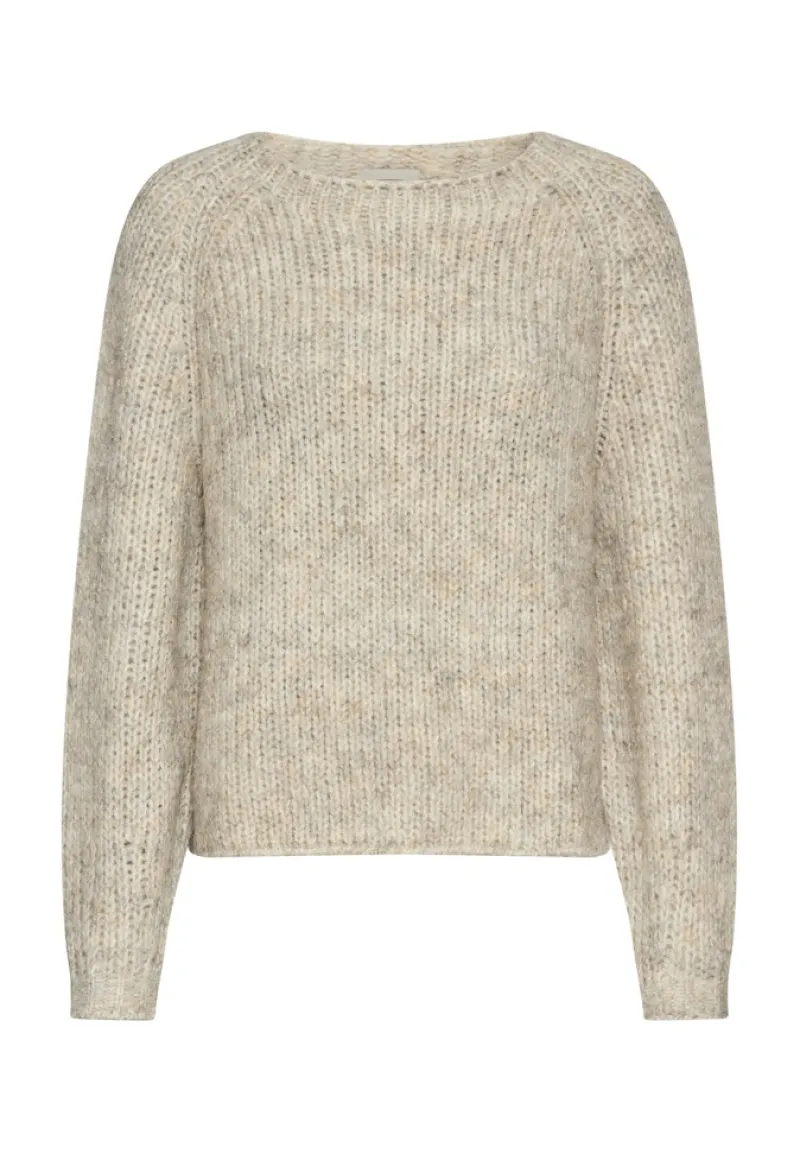 Camel Active Pullover & Sweatshirts*Strickpullover mit Rundhalsausschnitt Light Grey Melange