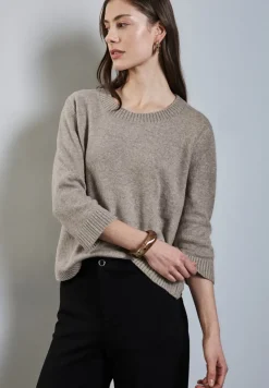 Street One Pullover & Sweatshirts*Strickpullover mit Rundhals breezy beige mel.