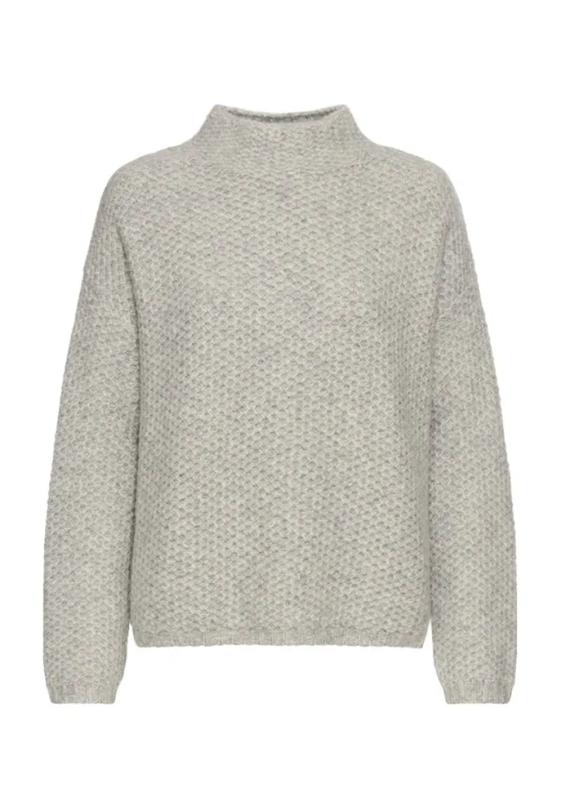 Camel Active Pullover & Sweatshirts*Strickpullover mit Stehkragen grey melange