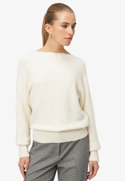 Zero Pullover & Sweatshirts*Strickpullover mit U-Boot Ausschnitt Eggnog