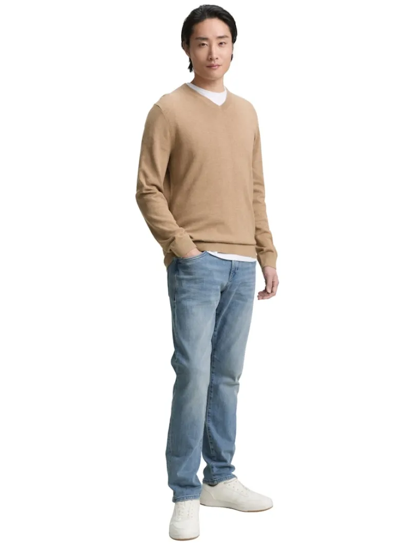 Tom Tailor Pullover & Sweatshirts|Big Boys*Strickpullover mit V-Ausschnitt hazel brown melange