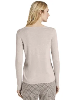 Tom Tailor Pullover & Sweatshirts*Strickpullover mit V-Ausschnitt desert sand melange