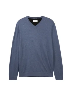 Tom Tailor Pullover & Sweatshirts|Big Boys*Strickpullover mit V-Ausschnitt vintage indigo blue melange