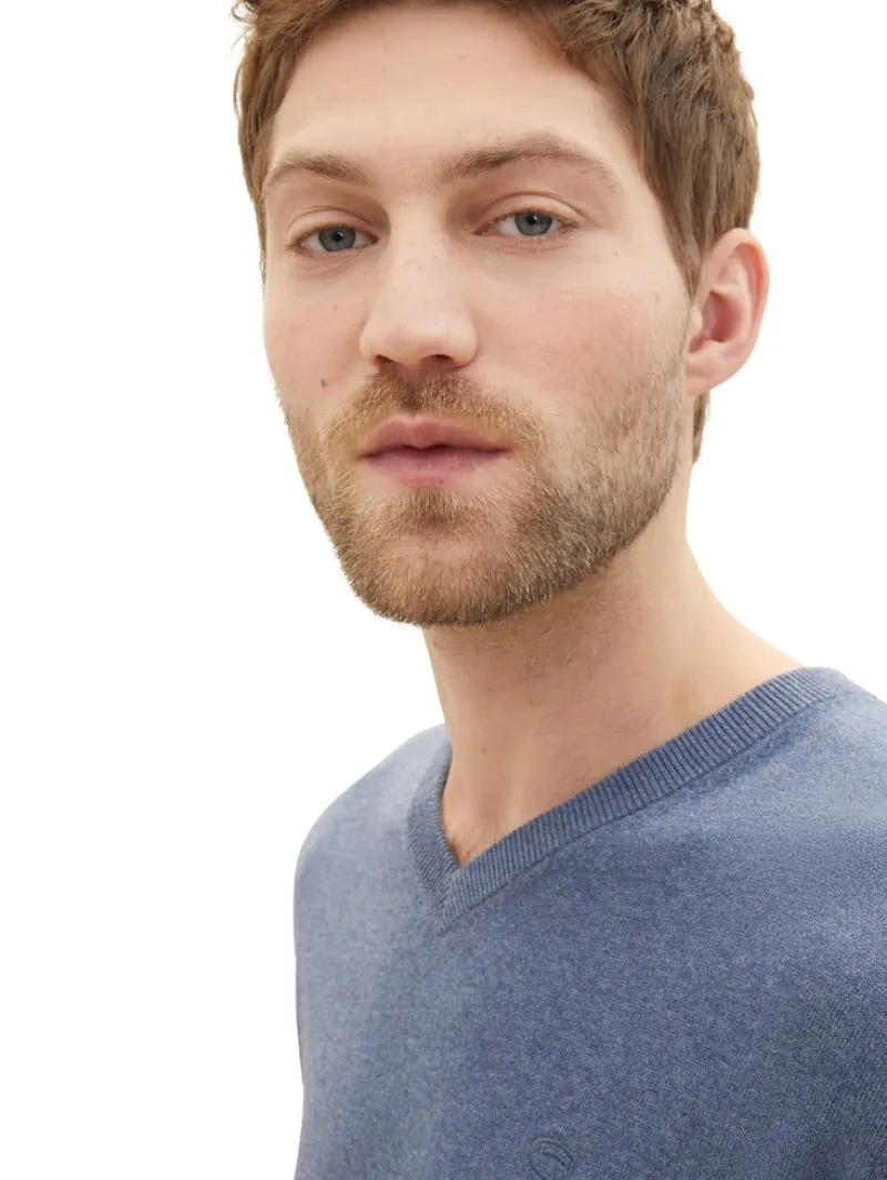 Tom Tailor Pullover & Sweatshirts|Big Boys*Strickpullover mit V-Ausschnitt vintage indigo blue melange