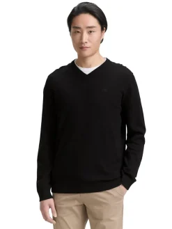 Tom Tailor Pullover & Sweatshirts|Big Boys*Strickpullover mit V-Ausschnitt Black