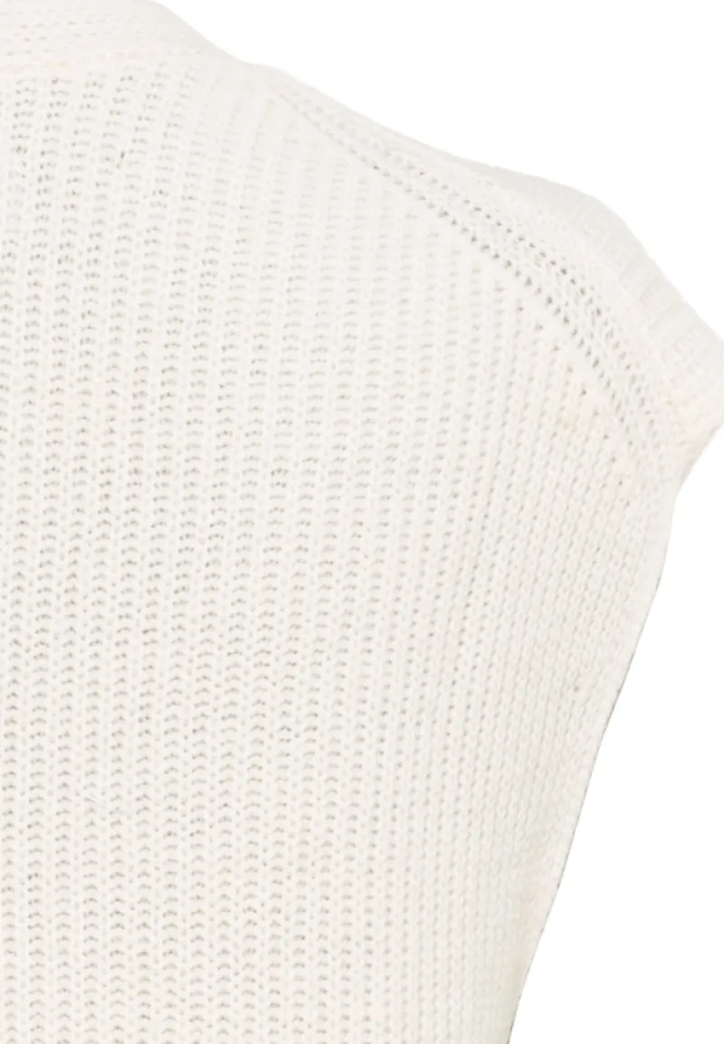 Camel Active Pullover & Sweatshirts*Strick-Pullunder mit V-Ausschnitt creme