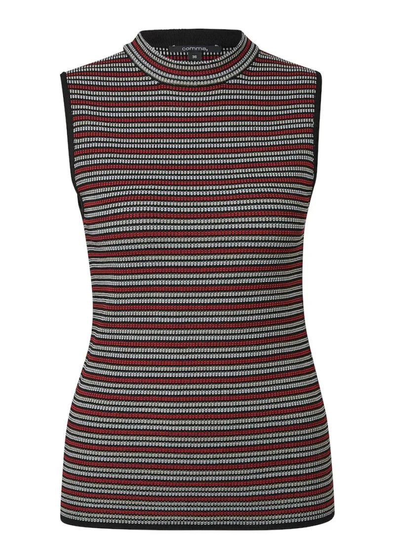 Comma Pullover & Sweatshirts*Strickpullunder Schwarz