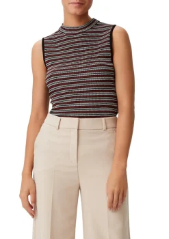 Comma Pullover & Sweatshirts*Strickpullunder Schwarz