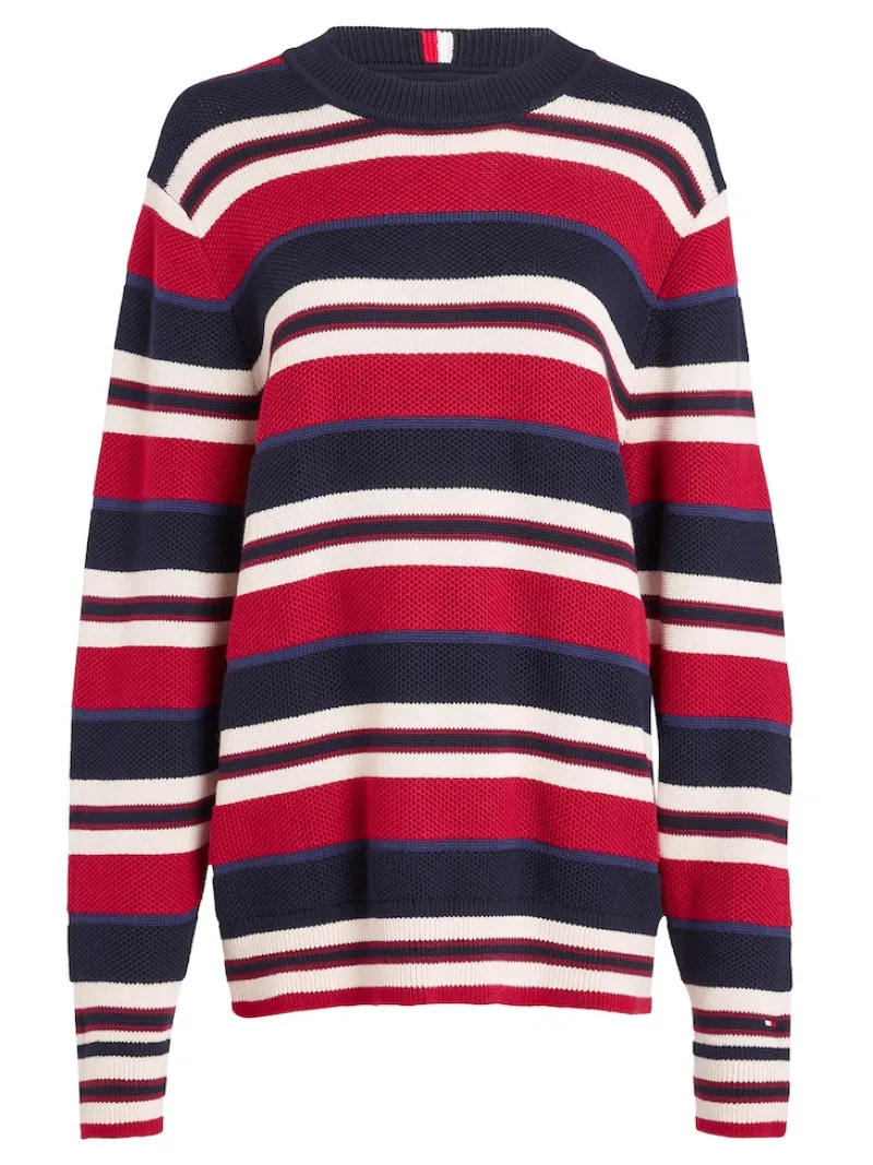 Tommy Hilfiger Pullover & Sweatshirts*STRIPE CREW NECK SWEATER blue multi