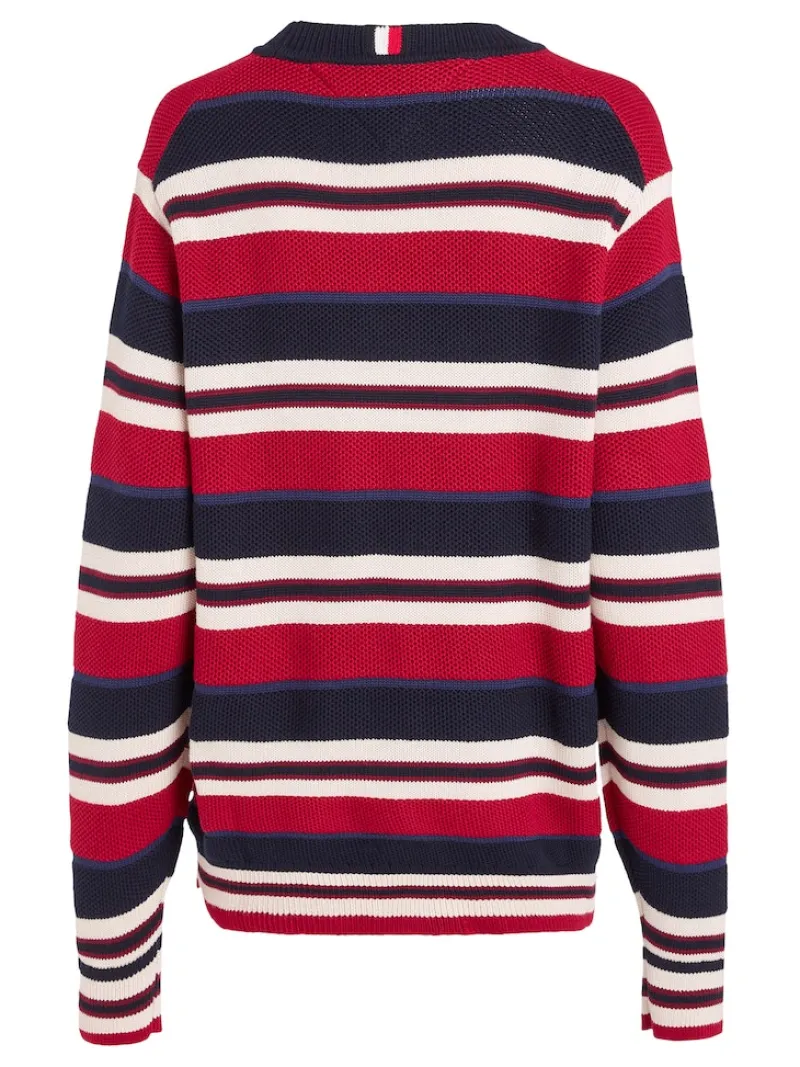 Tommy Hilfiger Pullover & Sweatshirts*STRIPE CREW NECK SWEATER blue multi