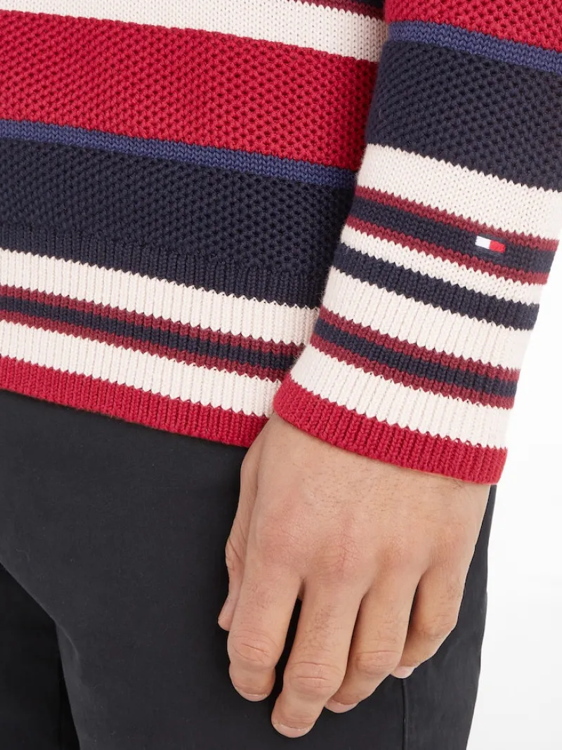 Tommy Hilfiger Pullover & Sweatshirts*STRIPE CREW NECK SWEATER blue multi