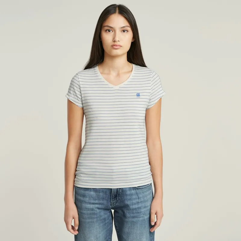 G-star Raw Shirts*Stripe eyben slim v t 2.0 wmn plein air highlight stripe